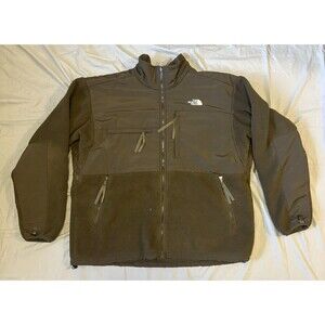 North Face Denali Jacket 2XL XXL Brown Full Zip Trail Fleece Polartec Prep Mens